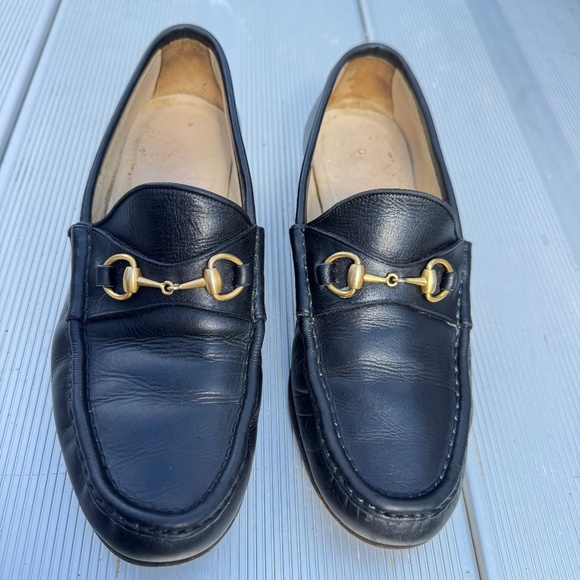AUTHENTIC Gucci Calfskin Horsebit Loafers 8.5 - Picture 1 of 11